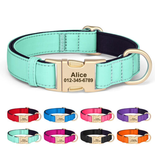 8‑Color Nylon Personalized Dog Collar, Custom ID Breathable Collar for Small & Medium Dogs - Dog Collars - Wholesale...