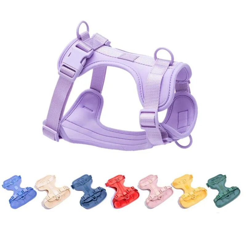 Rhinestone anti‑pull reflective dog harness for wholesale