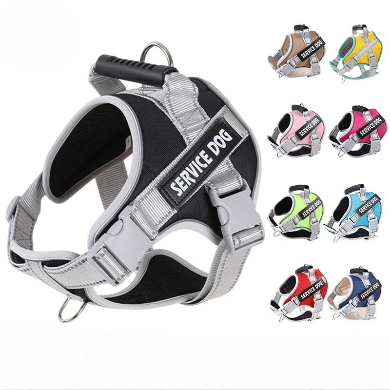 adjustable no‑pull dog harness wholesale breathable mesh vest for small large dogs