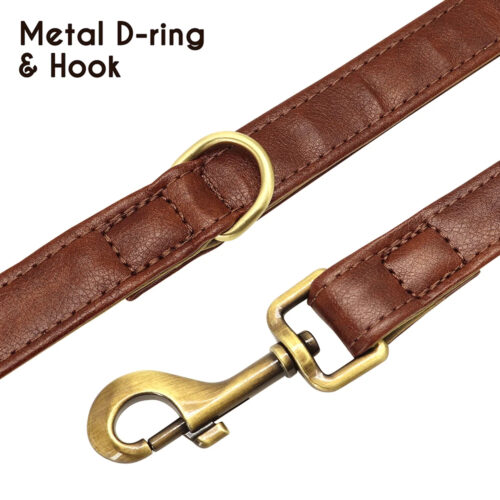 Leather Dog Leash, Durable Walking Training Lead Rope for Small Medium Large Dogs, Pitbull, Pug, German Shepherd - Dog Lea...