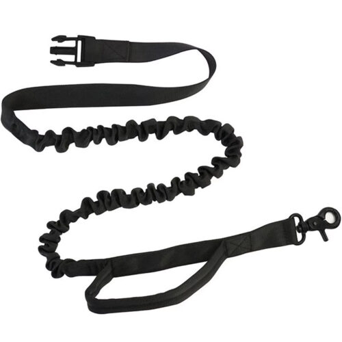Hands Free Dog Running Waist Leash, Nylon Elastic Retractable Pet Traction Rope with Waist Bag & Reflective Buckle - D...