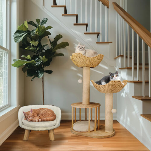 3‑Tier Cat Tree Tower with Sisal Scratching Post for Indoor Cats - Cat Trees - Wholesale Custom Pet Supplies & Pet P...