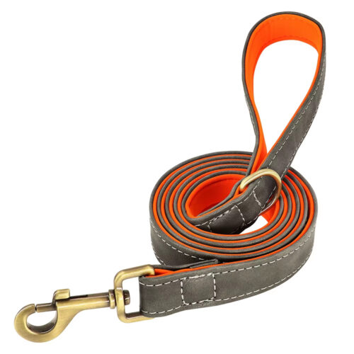 Leather Dog Leash, Durable Walking Training Lead Rope for Small Medium Large Dogs, Pitbull, Pug, German Shepherd - Dog Lea...
