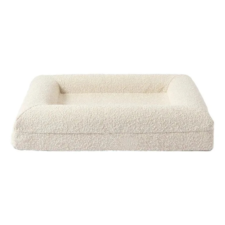 Rectangle Bolster Dog Bed, Washable Bouclé Soft Pet Sofa Bed For Small Medium Large Dogs - Cat Beds - dute.fsxlbwindows.com