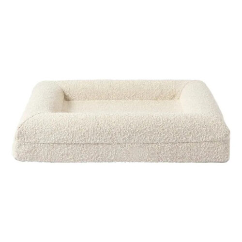 Rectangle Bolster Dog Bed, Washable Bouclé Soft Pet Sofa Bed For Small Medium Large Dogs - Cat Beds - dute.fsxlbwindows.com