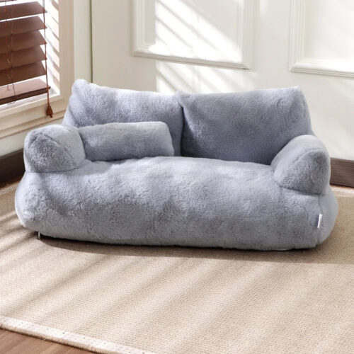 Plush Pet Sofa Bed with Pillow | Removable Washable Cover for Cats & Small Medium Dogs - Cat Beds - dute.fsxlbwindows.com