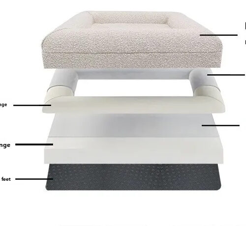 Rectangle Bolster Dog Bed, Washable Bouclé Soft Pet Sofa Bed For Small Medium Large Dogs - Cat Beds - dute.fsxlbwindows.com