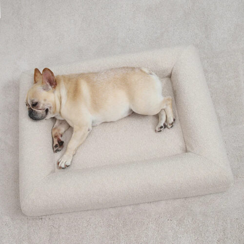 Rectangle Bolster Dog Bed, Washable Bouclé Soft Pet Sofa Bed For Small Medium Large Dogs - Cat Beds - dute.fsxlbwindows.com