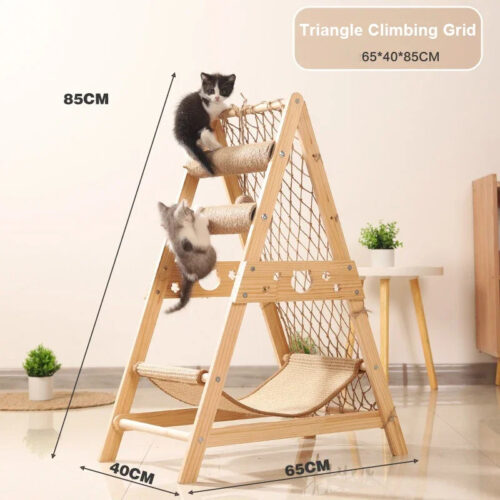 Size specification diagram of solid wood cat tower furniture