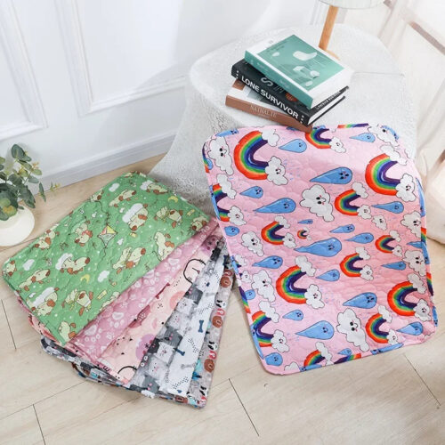 Multi‑pattern printed pet training pads collection 60x45cm, waterproof dog pee pads with adhesive