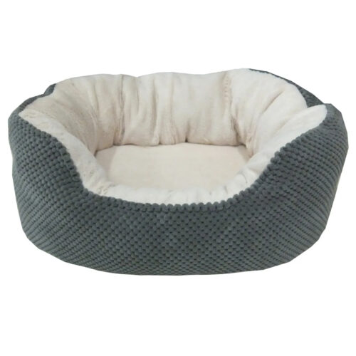 Soft Warm Round Pet Bed Sofa for Dogs and Cats, Washable Plush Sleeping Cushion