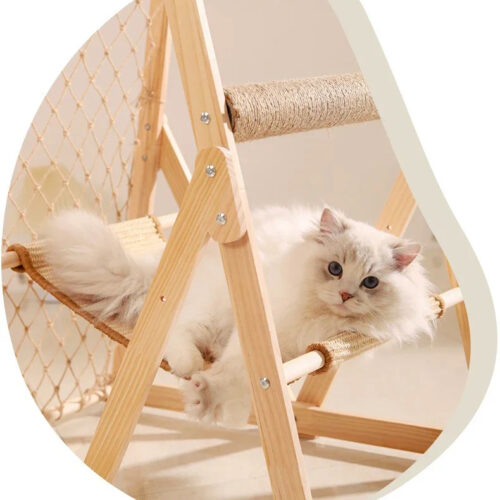 1. `Close‑up view of sisal scratching post for cat claw care` 2.