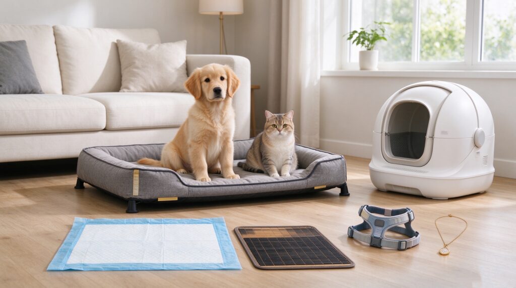 wholesale home pet supplies, washable pet bed, automatic cat litter box, pet pee pads, pet harness for retailers